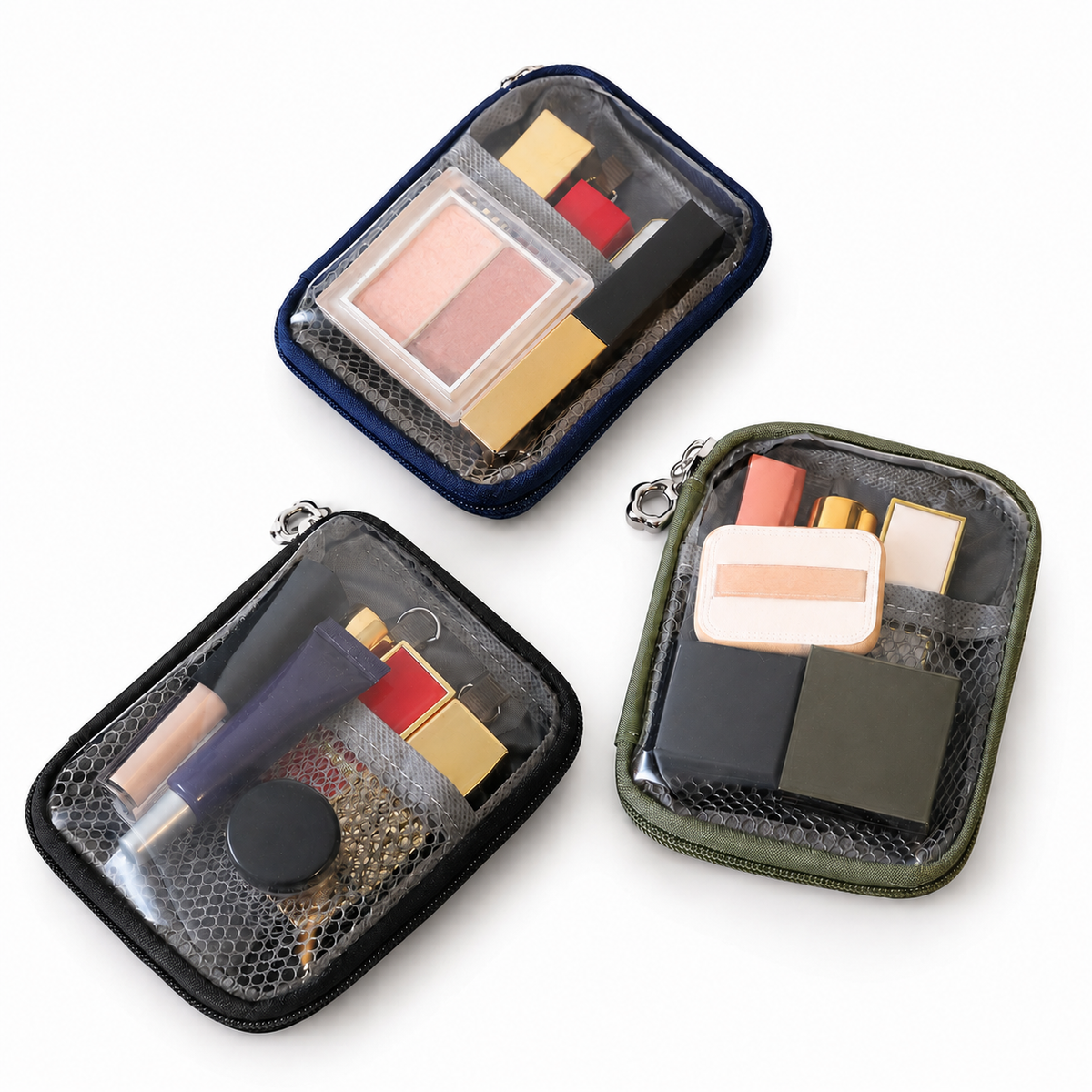 💄2-Pack Mini Makeup Bags with Compartments ✨