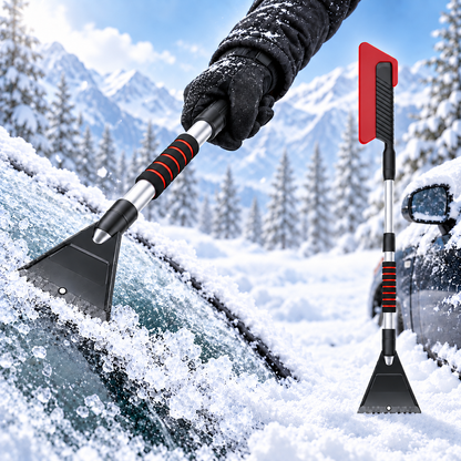 3-in-1 Extendable Car Snow Brush & Ice Scraper