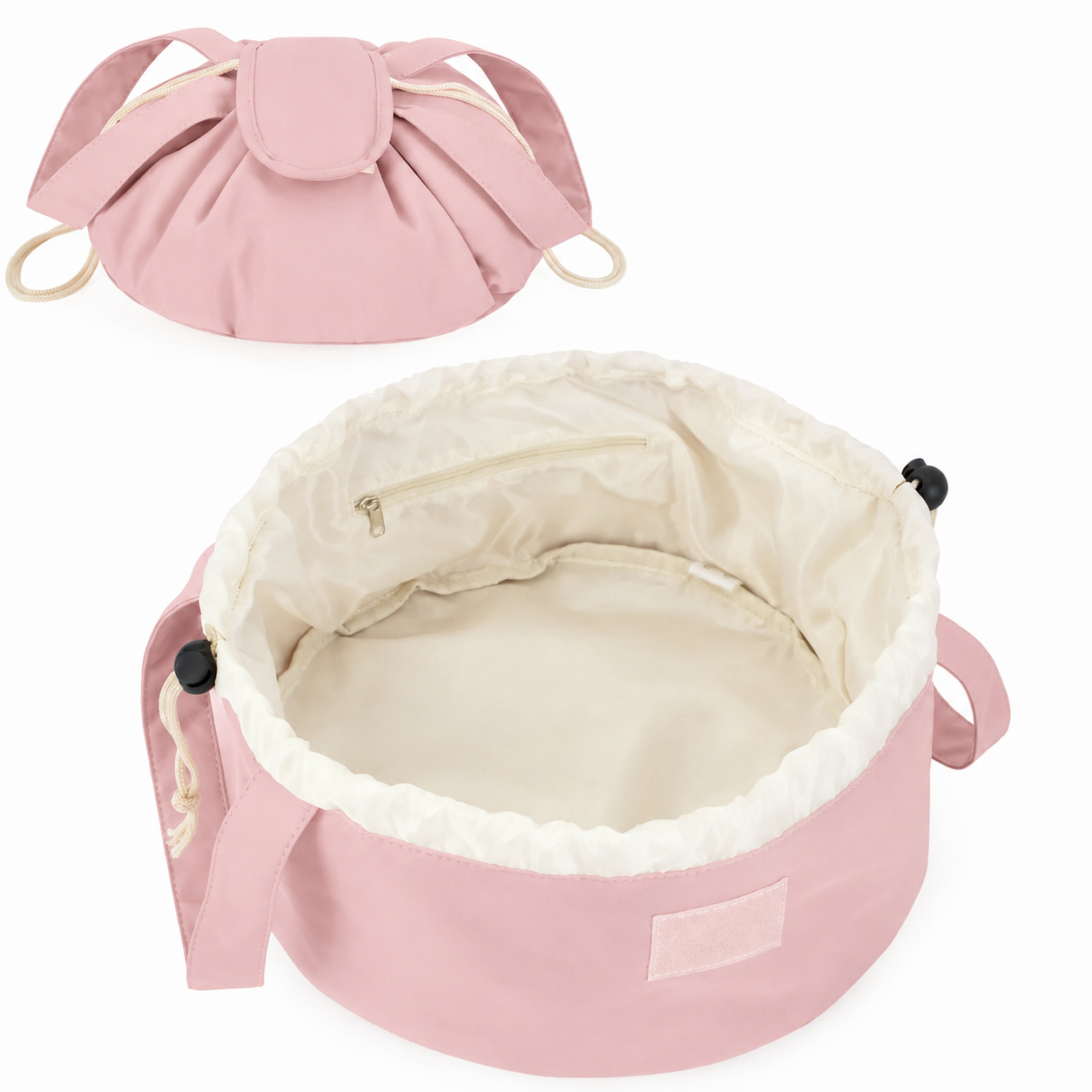 ✨ Large Drawstring Makeup Bag 💄 Travel Cosmetic Organizer