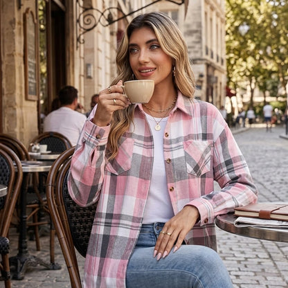 Easy Layer Plaid Shirt – Relaxed Fit Fall Shacket