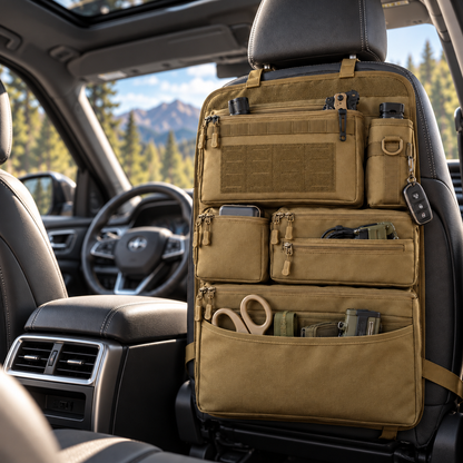 Tactical Car Seat Back Organizer – Multi-Pocket Storage