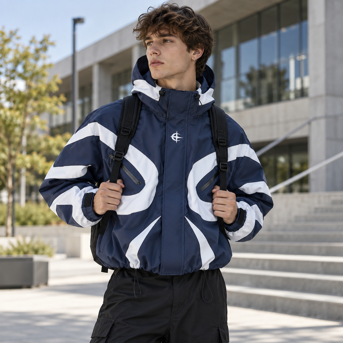 Men's Futuristic Techwear Windbreaker