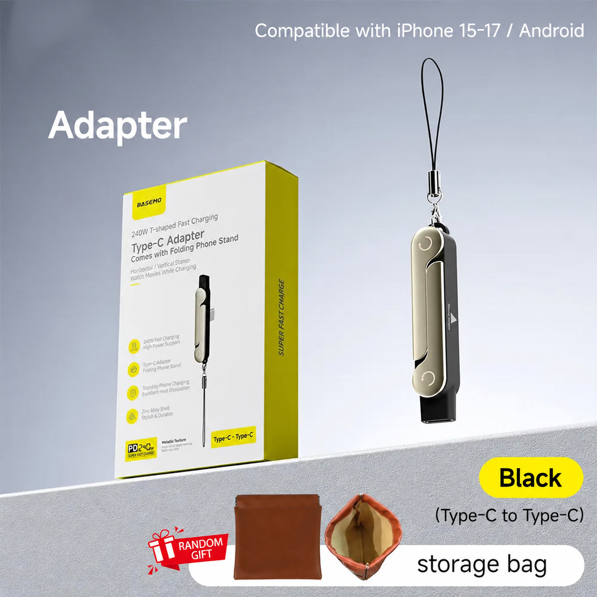 240W 2-in-1 USB-C Fast Charging Cable
