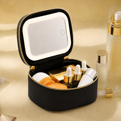 ✨ Mini Makeup Bag with LED Mirror 💄