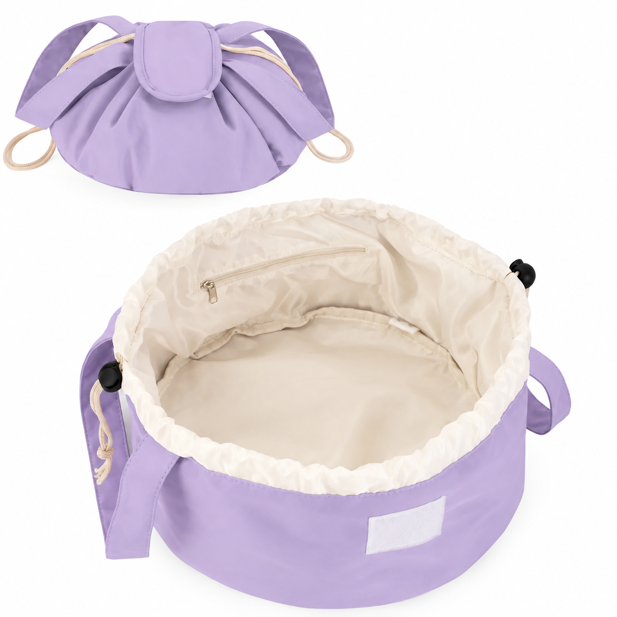 ✨ Large Drawstring Makeup Bag 💄 Travel Cosmetic Organizer