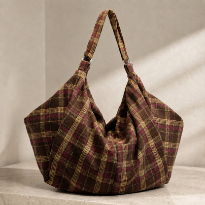 Chic Plaid Shoulder Bag for Everyday & Travel