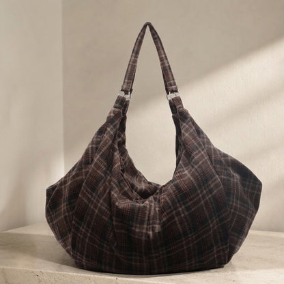 Chic Plaid Shoulder Bag for Everyday & Travel