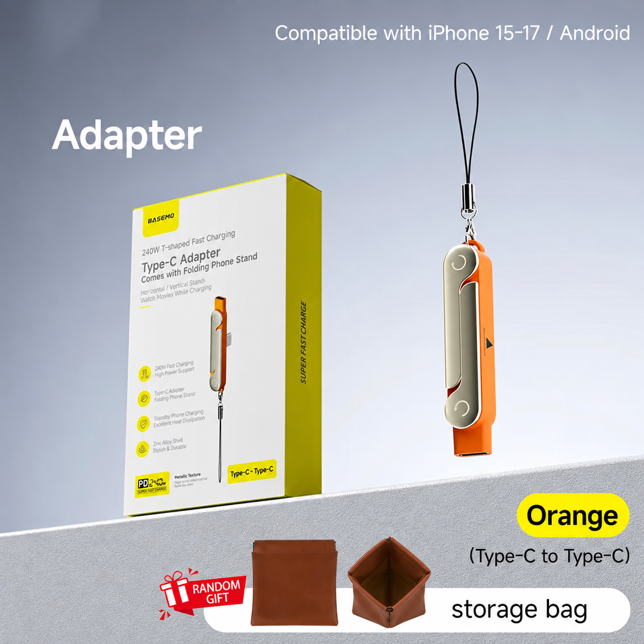 240W 2-in-1 USB-C Fast Charging Cable