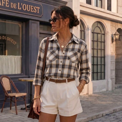 Easy Layer Plaid Shirt – Relaxed Fit Fall Shacket