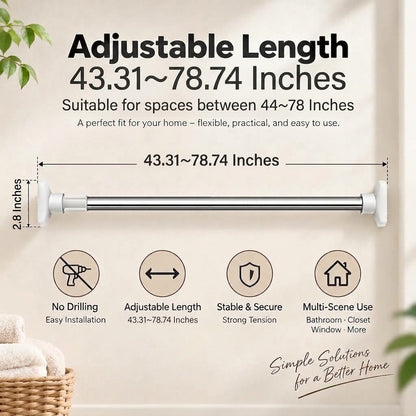 No-Drill Adjustable Clothes Drying Rod