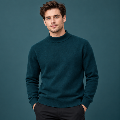 Men’s Classic Mock Neck Knit Sweater