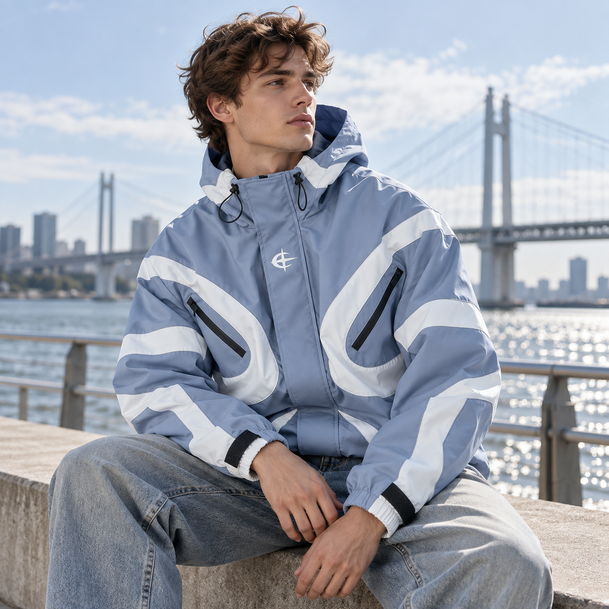 Men's Futuristic Techwear Windbreaker