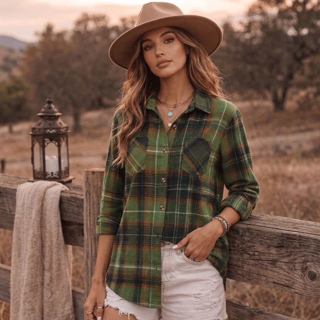 Easy Layer Plaid Shirt – Relaxed Fit Fall Shacket