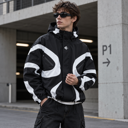 Men's Futuristic Techwear Windbreaker