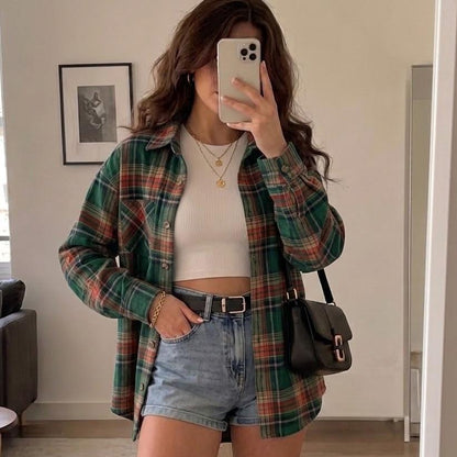 Easy Layer Plaid Shirt – Relaxed Fit Fall Shacket