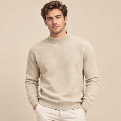 Men’s Classic Mock Neck Knit Sweater
