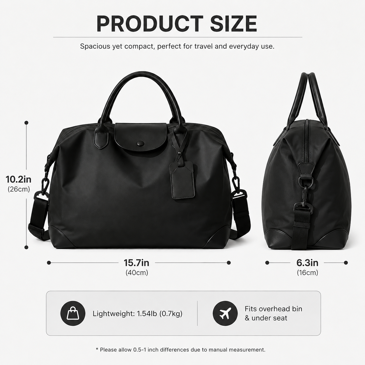 Pack more, stay organized, and travel effortlessly—your perfect carry-on companion for every getaway. 🖤✈️🧳