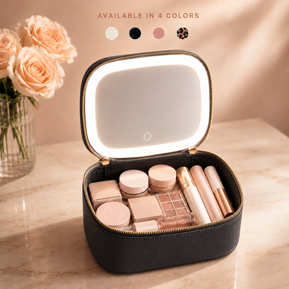 ✨ Mini Makeup Bag with LED Mirror 💄