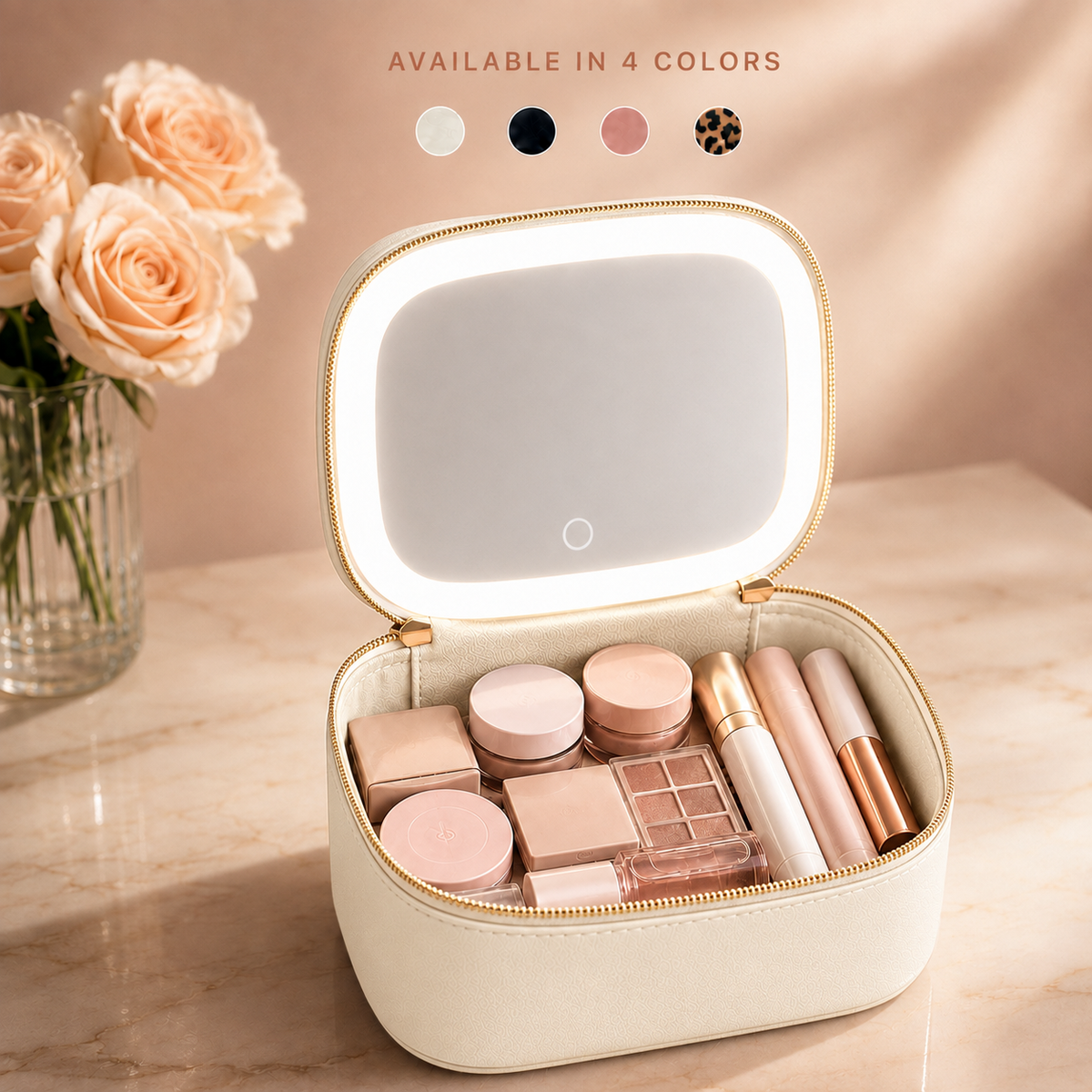 ✨ Mini Makeup Bag with LED Mirror 💄