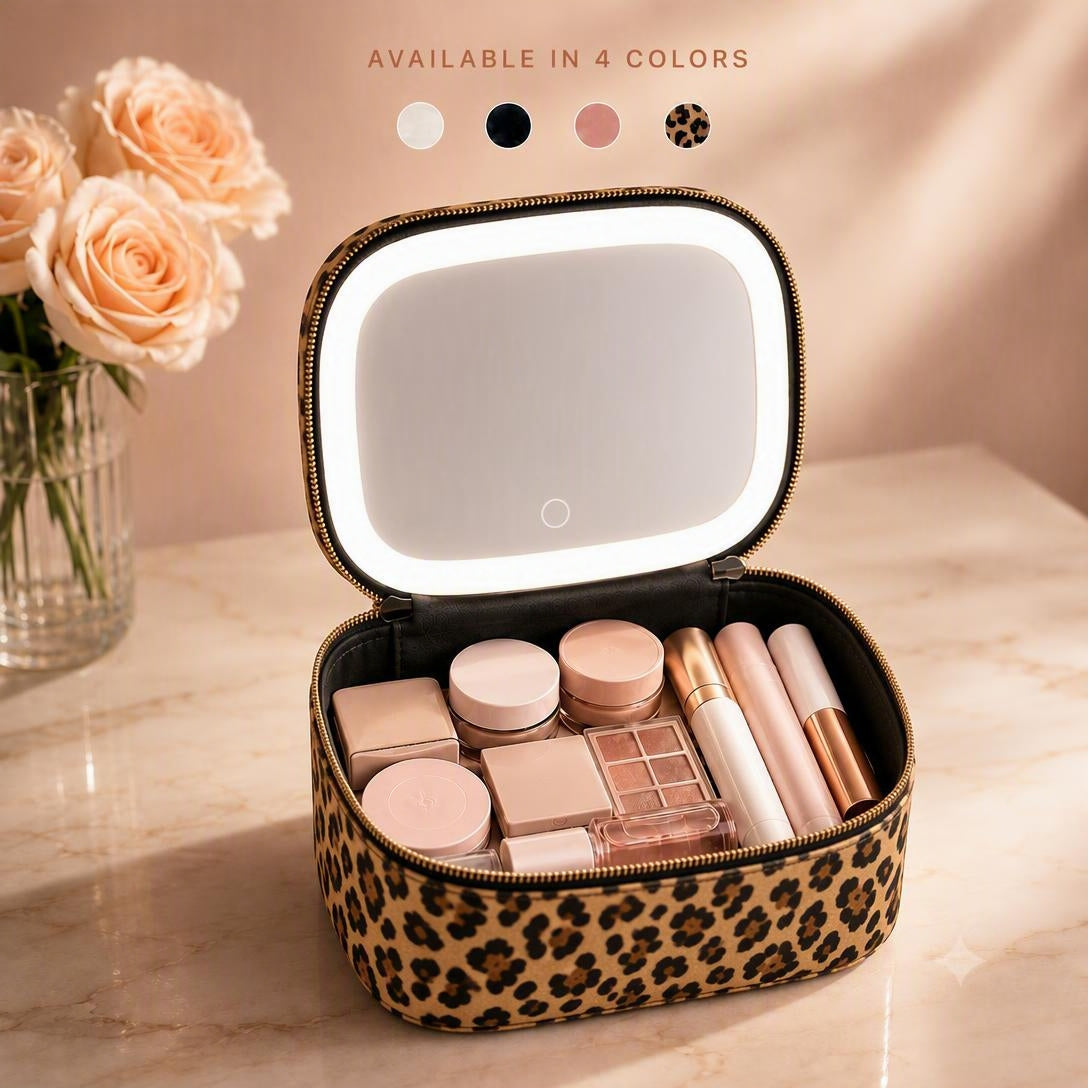 ✨ Mini Makeup Bag with LED Mirror 💄