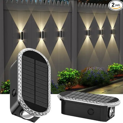 🏡 Light Up Your Home | Solar Up & Down Dual Lens Outdoor Wall & Fence Lights ✨