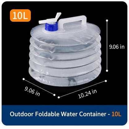 🏕️ Smart Hydration | Heavy-Duty Collapsible Water Container with Leak-Proof Spigot 🚰