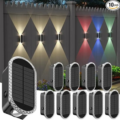 🏡 Light Up Your Home | Solar Up & Down Dual Lens Outdoor Wall & Fence Lights ✨
