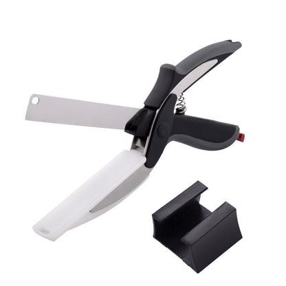 ✂️ Chop in Seconds | 2-in-1 Multi-Purpose Food Scissors with Integrated Cutting Board 🥕