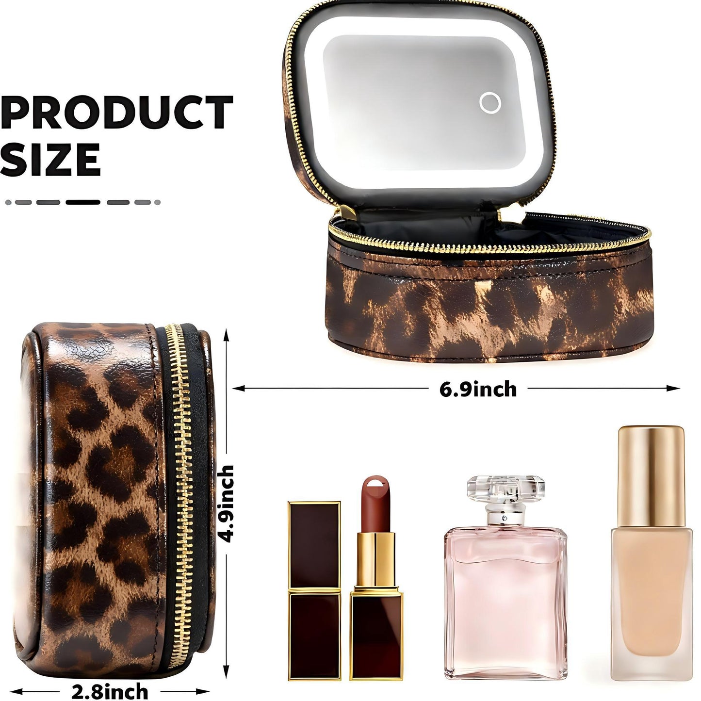✨ Mini Makeup Bag with LED Mirror 💄