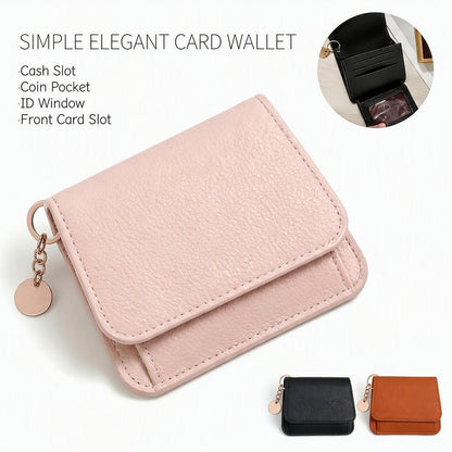 💳 Pocket-Sized Elegance | Women's Elegant Minimalist Short Slim Bifold Purse, RFID Blocking Card Holder & Compact Coin Wallet ✨