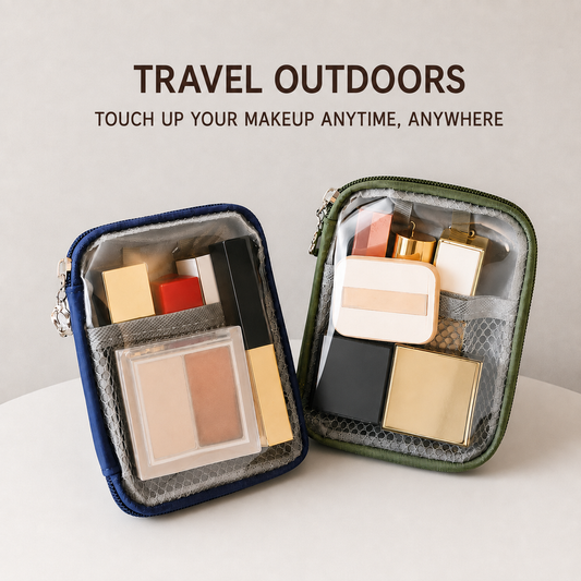 💄2-Pack Mini Makeup Bags with Compartments ✨