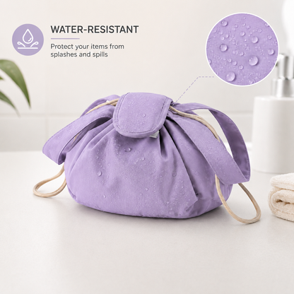 ✨ Large Drawstring Makeup Bag 💄 Travel Cosmetic Organizer