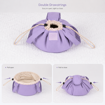 ✨ Large Drawstring Makeup Bag 💄 Travel Cosmetic Organizer